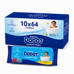 Dodot Siempre Limpio 10x64 Toallitas | Pack Ahorro Dermatológicamente Testado para la Limpieza Diaria del Bebé