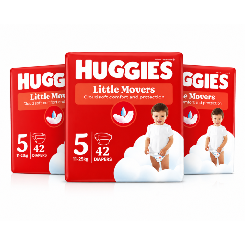 Huggies Little Movers Talla 5 (11-25 kg) 3x42 – Máxima Libertad y Protección para Niños Activos