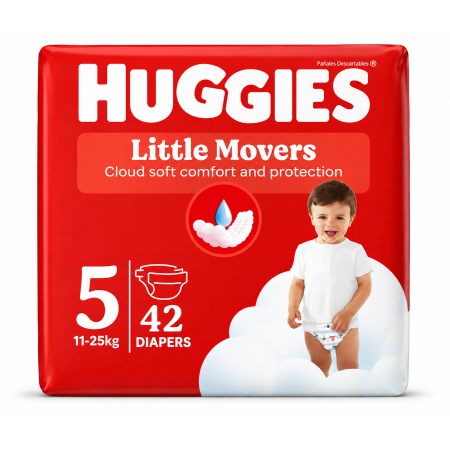 Huggies Little Movers Talla 5 (11-25 kg) 3x42 – Máxima Libertad y Protección para Niños Activos