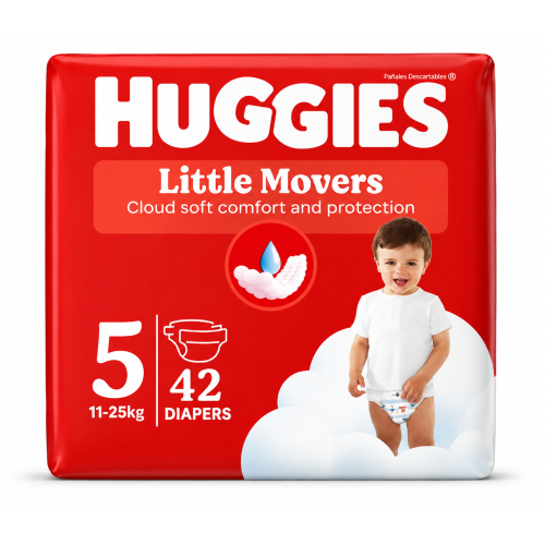 Huggies Little Movers Talla 5 (11-25 kg) 3x42 – Máxima Libertad y Protección para Niños Activos