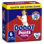 Dodot Activity Pants Talla 6 Extra (35 Uds) | Pañal tipo braguita con ajuste 360º y máxima protección antifugas