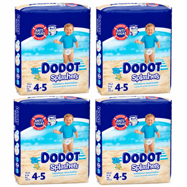 Dodot Splashers Talla 4-5 Pack Ahorro 44 Pañales | Protección anti fugas para playa y piscina