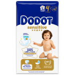Dodot Sensitive Talla 4 Pañales Bebé 9-14 kg | Máxima suavidad y protección anti fugas para piel sensible