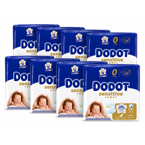 Dodot Sensitive Talla 0 Recién Nacido – Máxima suavidad y protección delicada para los primeros días de tu bebé