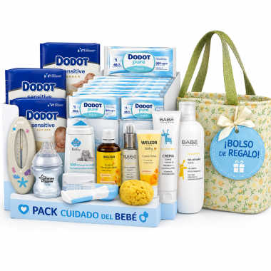 Pack Súper Ahorro Recién Nacido 96 Pañales Dodot Talla 0 + 720 Toallitas + Tratamiento Costra Láctea + 15 Productos + REGALO