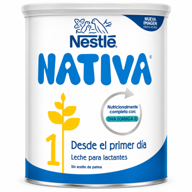 Nestlé Nativa 1 – Leche para lactantes desde el primer día con DHA Omega 3 y nutrición completa para el crecimiento del bebé