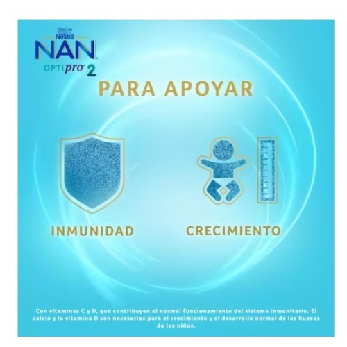 Nestlé NAN Optipro 2 Formato Ahorro 1,2 kg – Leche de Continuación Desde los 6 Meses