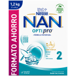 Nestlé NAN Optipro 2 Formato Ahorro 1,2 kg – Leche de Continuación Desde los 6 Meses