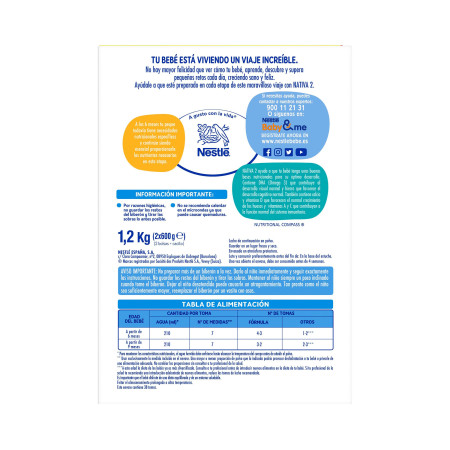 Nestlé Nativa 2 Formato Ahorro 1,2 kg – Leche de Continuación Desde los 6 Meses