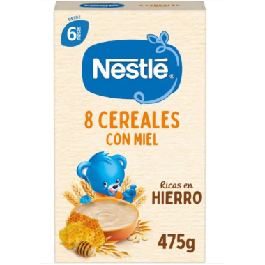 Papilla de 8 Cereales con Miel Nestlé para Bebé +6 meses 475gr