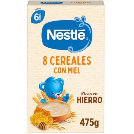 Papilla de 8 Cereales con Miel Nestlé para Bebé +6 meses 475gr