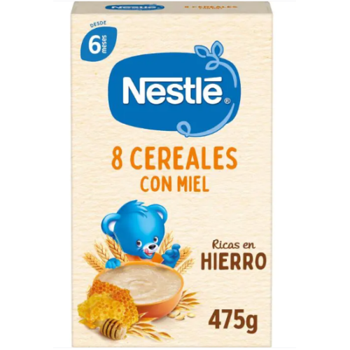 Papilla de 8 Cereales con Miel Nestlé para Bebé +6 meses 475gr
