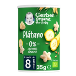 Gerber Organic Platano 35 g – Snack Ecológico Desde 8 Meses-bote