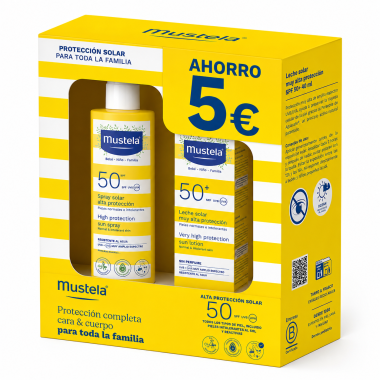 Mustela Pack Solar SPF50+ Ahorro 5€ – Protección Muy Alta para Toda la Familia