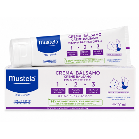 Mustela Crema Bálsamo Pañal 1·2·3 100 ml – Protección Completa para Irritaciones y Rojeces