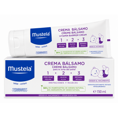 Mustela Crema Bálsamo Pañal 1·2·3 150 ml – Protección Completa para Irritaciones y Rojeces