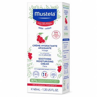 Mustela Crema Hidratante Calmante Facial 40 ml – Hidratación y Calma para Piel Muy Sensible