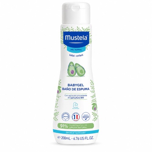 Mustela Babygel Baño de Espuma 200 ml – Limpieza Suave y Espuma Delicada para el Bebé