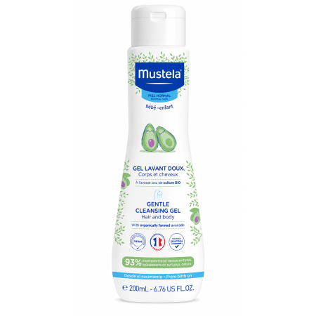 Mustela Gel Lavante Doux 200 ml – Limpieza Suave para Cuerpo y Cabello del Bebé