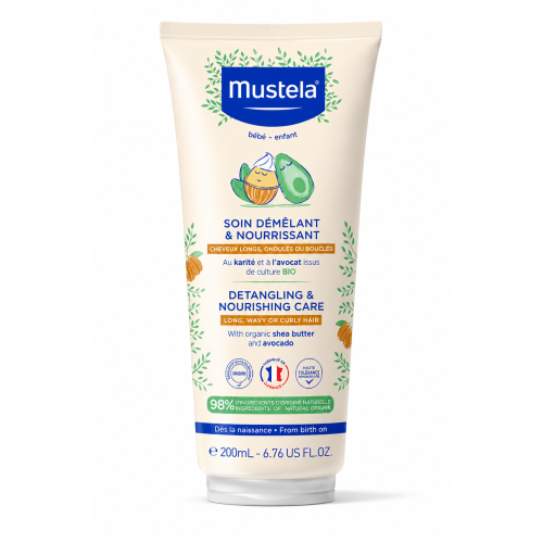 Acondicionador Mustela Cuidado Desenredante y Nutritivo 200 ml – Cabello Largo, Ondulado o Rizado