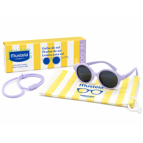 Gafas de Sol Mustela Polarizadas Ecológicas Redondas | Protección UV con cordón de sujeción, funda y pañito de limpieza