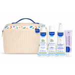 Neceser Mustela Beige -Verde para Bebé – Set Completo con Hydra Bebé, Gel de Baño, Agua Refrescante y Crema Bálsamo
