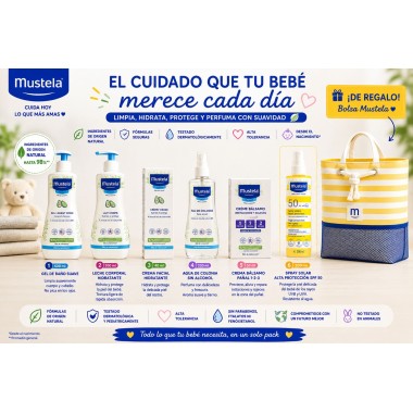 Pack Súper Ahorro Mustela Cuidado Completo del Bebé Desde el Nacimiento + Bolsa Regalo