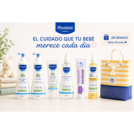 Pack Súper Ahorro Mustela Cuidado Completo del Bebé Desde el Nacimiento + Bolsa Regalo