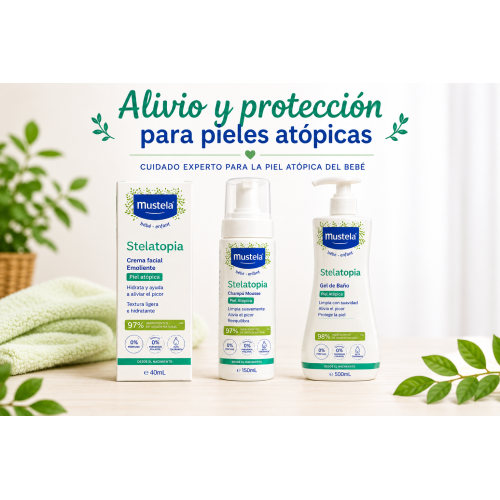 Pack Mustela Stelatopia | Alivio y protección para pieles atópicas desde el nacimiento