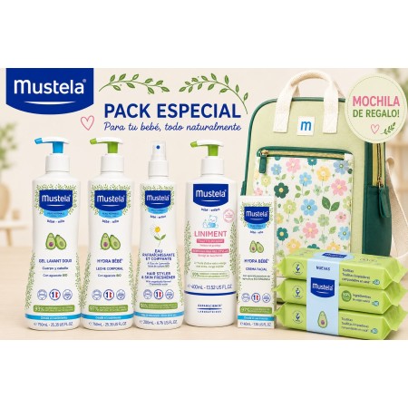 Pack Súper Ahorro Mustela Bebé + Mochila de Regalo | Higiene, Hidratación y Cuidado Completo