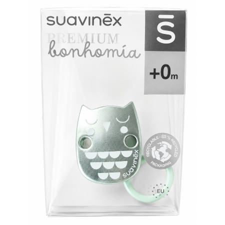 Pack Suavinex Premium Bonhomía Verde – Biberón, Chupetes, Broche y Mordedor para Bebé +0 Meses