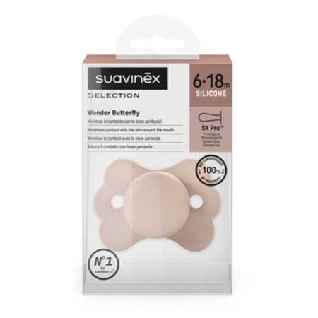 Pack Suavinex Glow – Vaso Anticólico Silicona Glow, Chupete SX Pro y Cadenita de Tela
