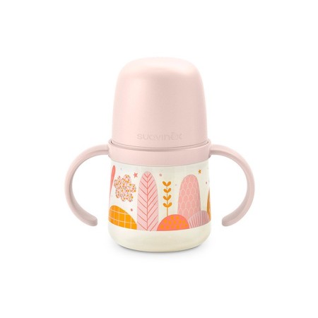 Pack Suavinex Rosa – Vaso Anticólico 150 ml, 2 Chupetes SX Pro Anatómicos y Mordedor +0m