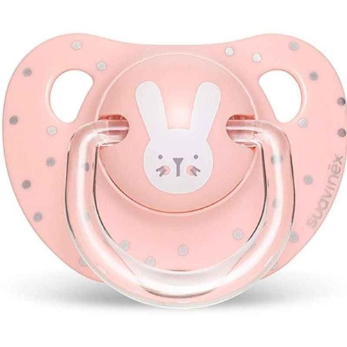 Pack Suavinex Rosa – Biberón SX Pro 270 ml, Chupete Anatómico 0-6m, Cadenita y Portachupete