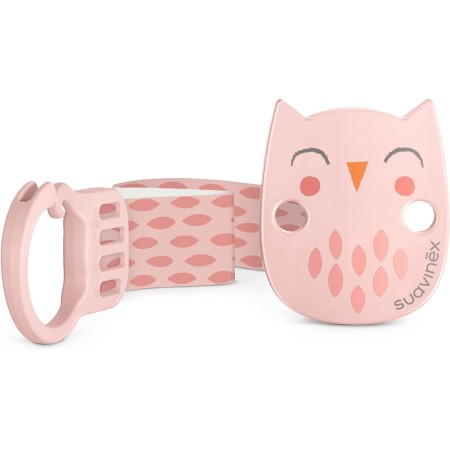 Pack Suavinex Rosa – Biberón SX Pro 270 ml, Chupete Anatómico 0-6m, Cadenita y Portachupete