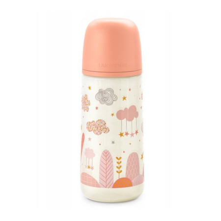 Biberón Suavinex SX Pro Pack 2 x 360 ml flujo denso Violeta y coral  | Biberón fisiológico bebé cereales