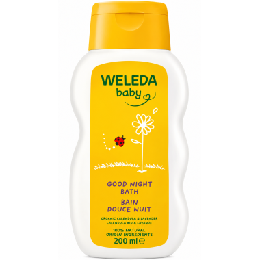 Baño de Caléndula Buenas Noches 200 ml Weleda – Rutina Relajante para Bebé