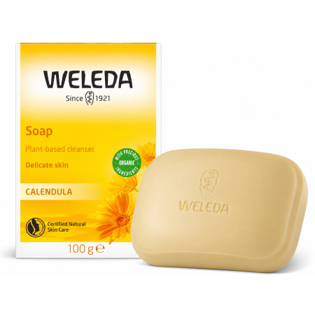 Jabón Vegetal de Caléndula 100 g Weleda – Limpieza Suave y Natural