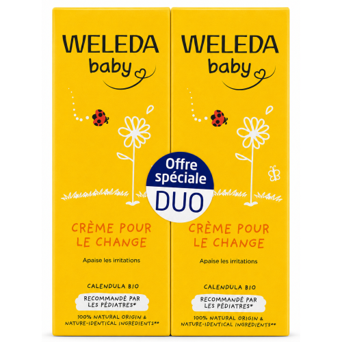 Pack Duplo Crema Pañal Caléndula 75 + 75 ml Weleda – Protección y Ahorro para la Zona del Pañal