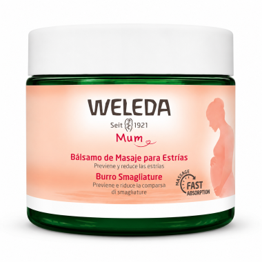 Bálsamo de Masaje para Estrías 150 ml Weleda – Hidratación y Elasticidad Durante el Embarazo