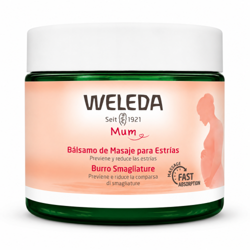 Bálsamo de Masaje para Estrías 150 ml Weleda – Hidratación y Elasticidad Durante el Embarazo