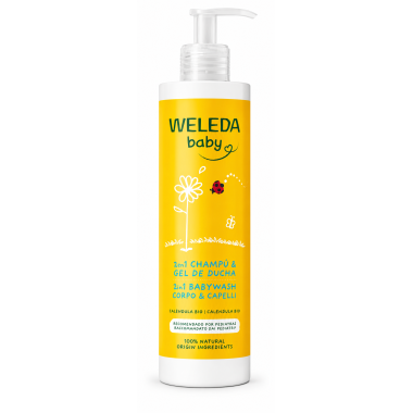 Caléndula Champú y Gel de Ducha 400 ml Weleda – Limpieza Suave para Bebé y Formato Ahorro