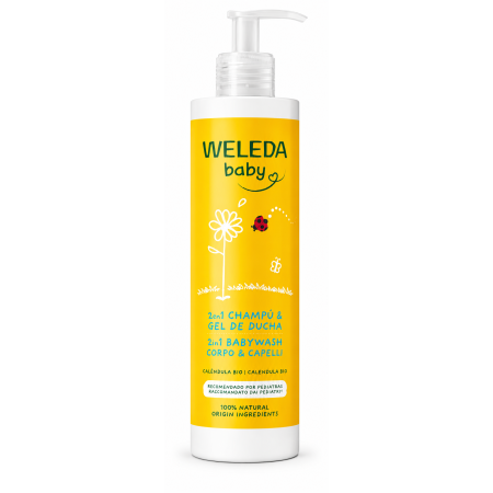 Caléndula Champú y Gel de Ducha 400 ml Weleda – Limpieza Suave para Bebé y Formato Ahorro