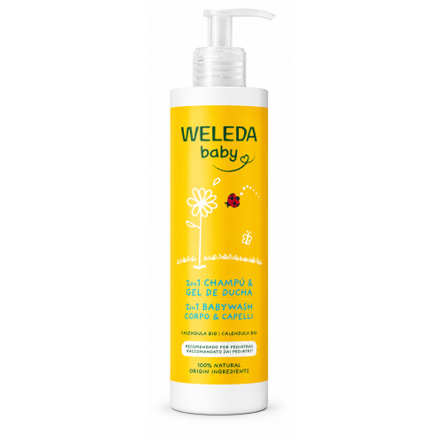 Caléndula Champú y Gel de Ducha 400 ml Weleda – Limpieza Suave para Bebé y Formato Ahorro