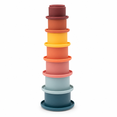 Cubos Apilables Silicona Olmitos Juego Educativo Bebé 6 Piezas