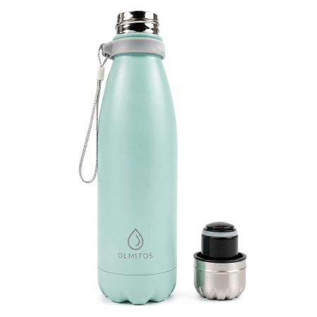 Botella Acero Inoxidable Olmitos Verde Agua 500 ml