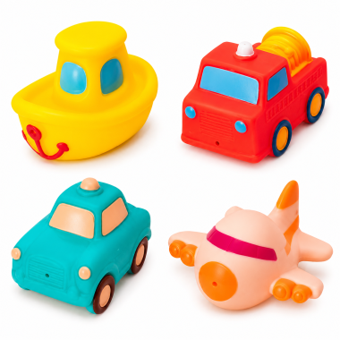 Juguetes de Baño Olmitos Vehículos Set 4 Figuras Bebé