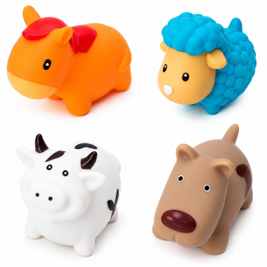 Juguetes de Baño Olmitos Animalitos de Granja Set 4 Figuras Bebé