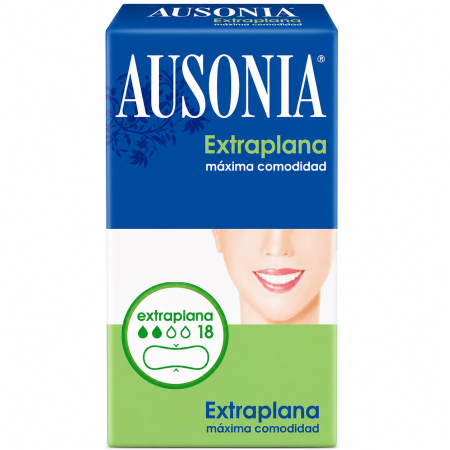 Compresas Ausonia Extraplana Normal 18 Uds – Protección Discreta y Cómoda para el Día a Día
