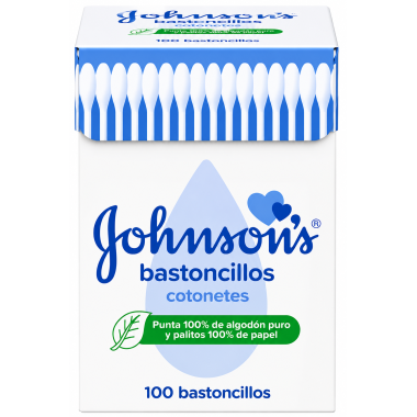 Bastoncillos de Algodón 100 uds – Higiene Bebé | Johnson's Baby